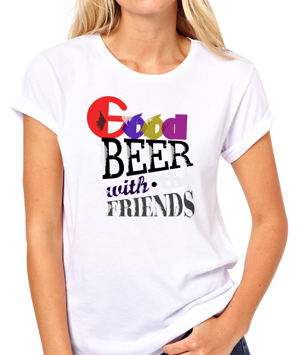 เสื้อคอกลม Good beer with friends